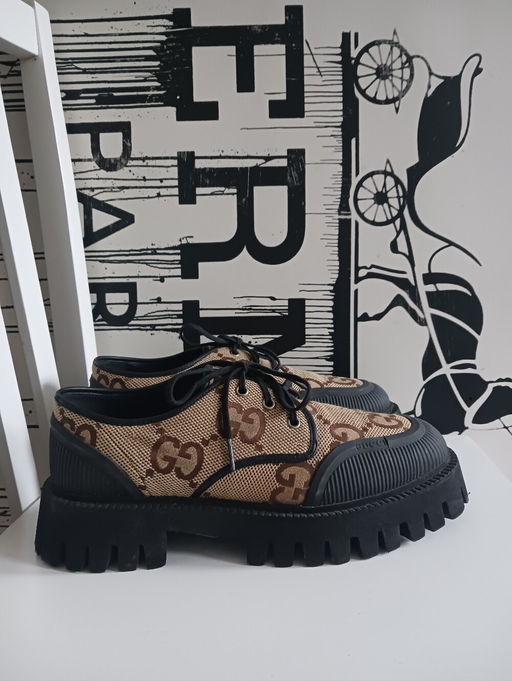 Gucci Maxi GG Jacquard Sneakers Size 9